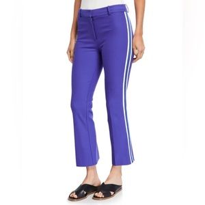 NWT Derek Lam 10 Crosby Corinna Tuxedo-Stripe Crossed Flare Trousers